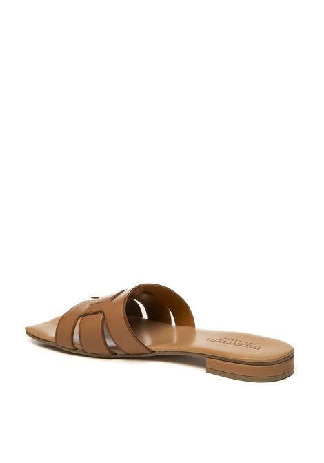 Tan leather assia sandal VINCENT VEGA | ASSIA PQ15HDVIT-CUOIO